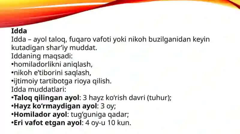 Islom huquqshunosligida oila, nikoh, taloq, idda va zihor 4