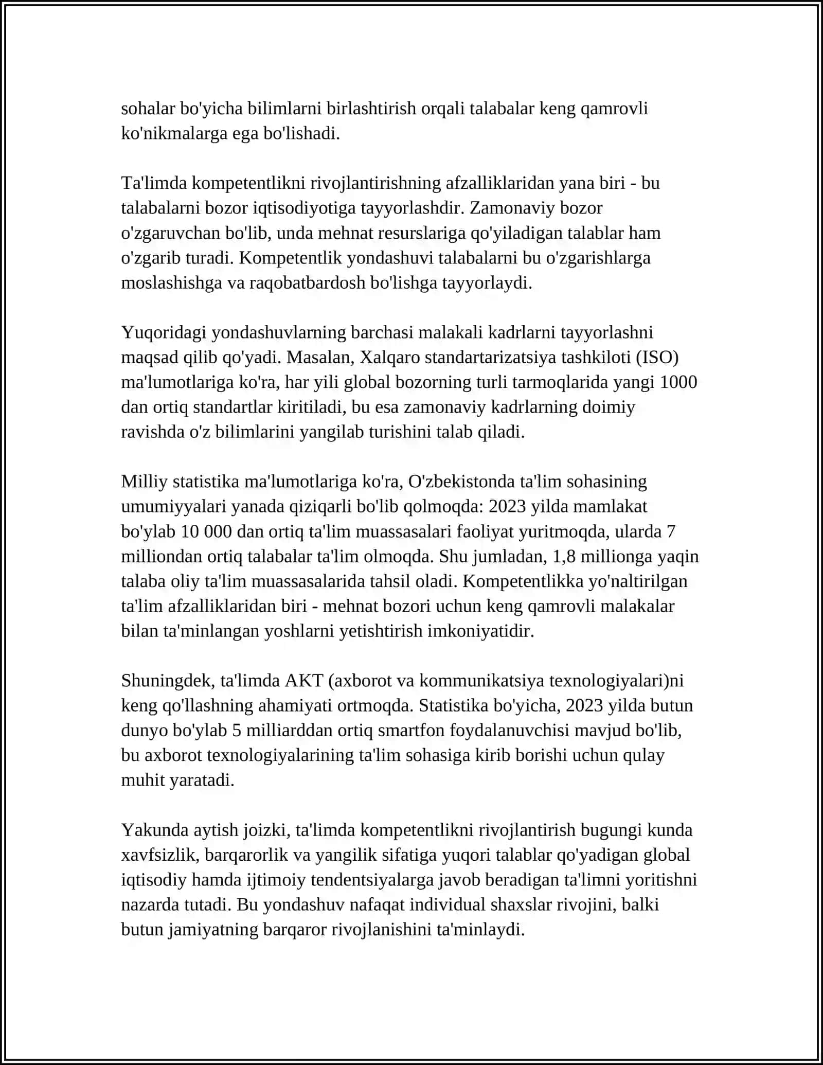 METODIK KOMPETENTLIKNI RIVOJLANTIRISHGA YO‘NALTIRILGAN TRENINGLAR VA TADQIQOTLAR 4