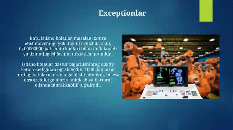 Mashina ammalari:arifmetik-mantiqiy jónatish,ótish,kiritish-chiqarish va sistema amallari 4