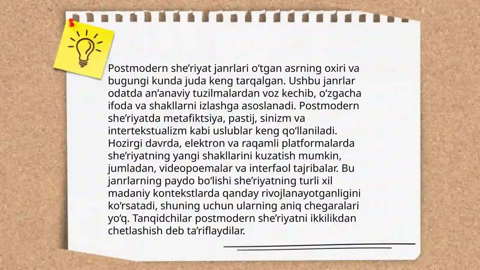 Hozirgii she'riyat janrlari 4