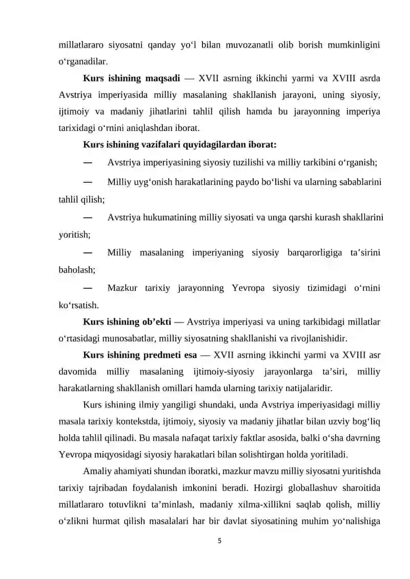 AVSTRIYA IMPERIYASIDA MILLIY MASALA (XVII ASRNING IKKINCHI YARMI – XVIII ASR) 4