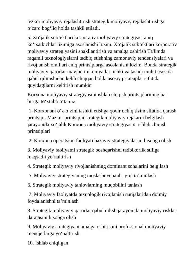 Jahon amaliyoti keskin raqobat sharoitida har bir korxona oldiga nafaqat bugungi kunda, balki istiqbolda ham bozordagi o'rnini saqlab qolish hamda kengaytirishni shart qilib qo'ymoqda 4