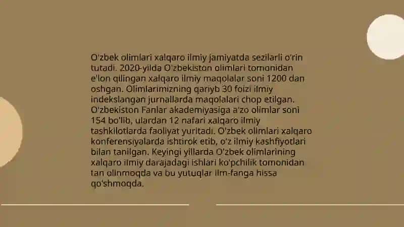 O‘zbekiston ilm-fani: yangilanish va yutuqlar 4