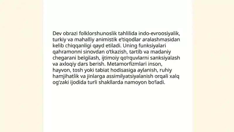 O‘zbek xalq sehrli ertaklarida mifologik obrazlarining folklorshunoslar tomonidan o'rganilishi 4