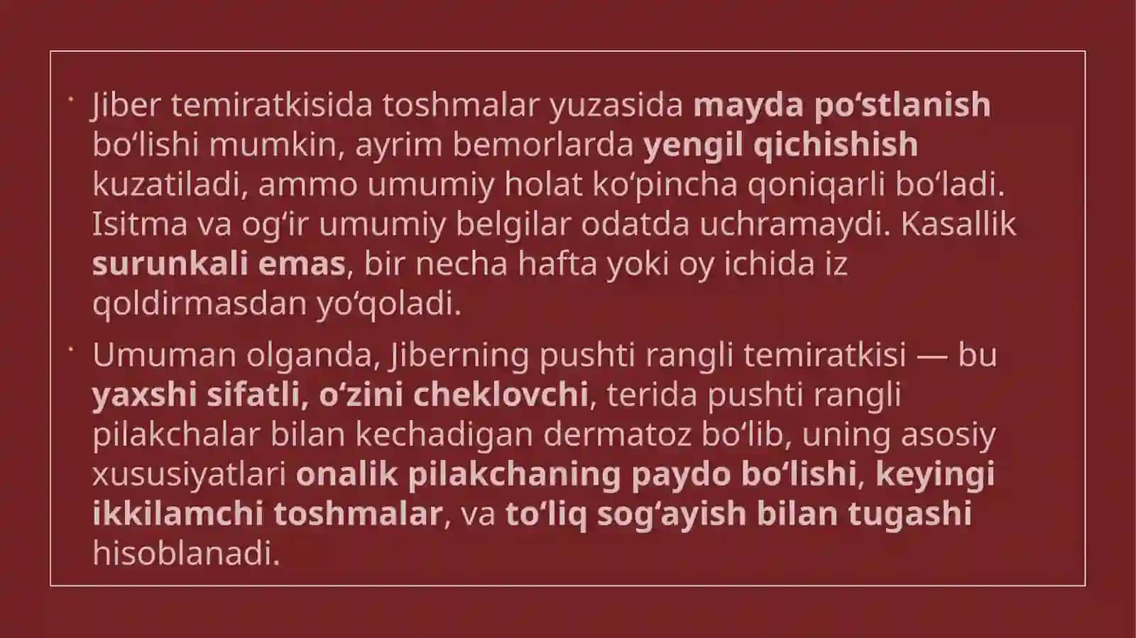Jiberning pushtirangli temiratkisi 4