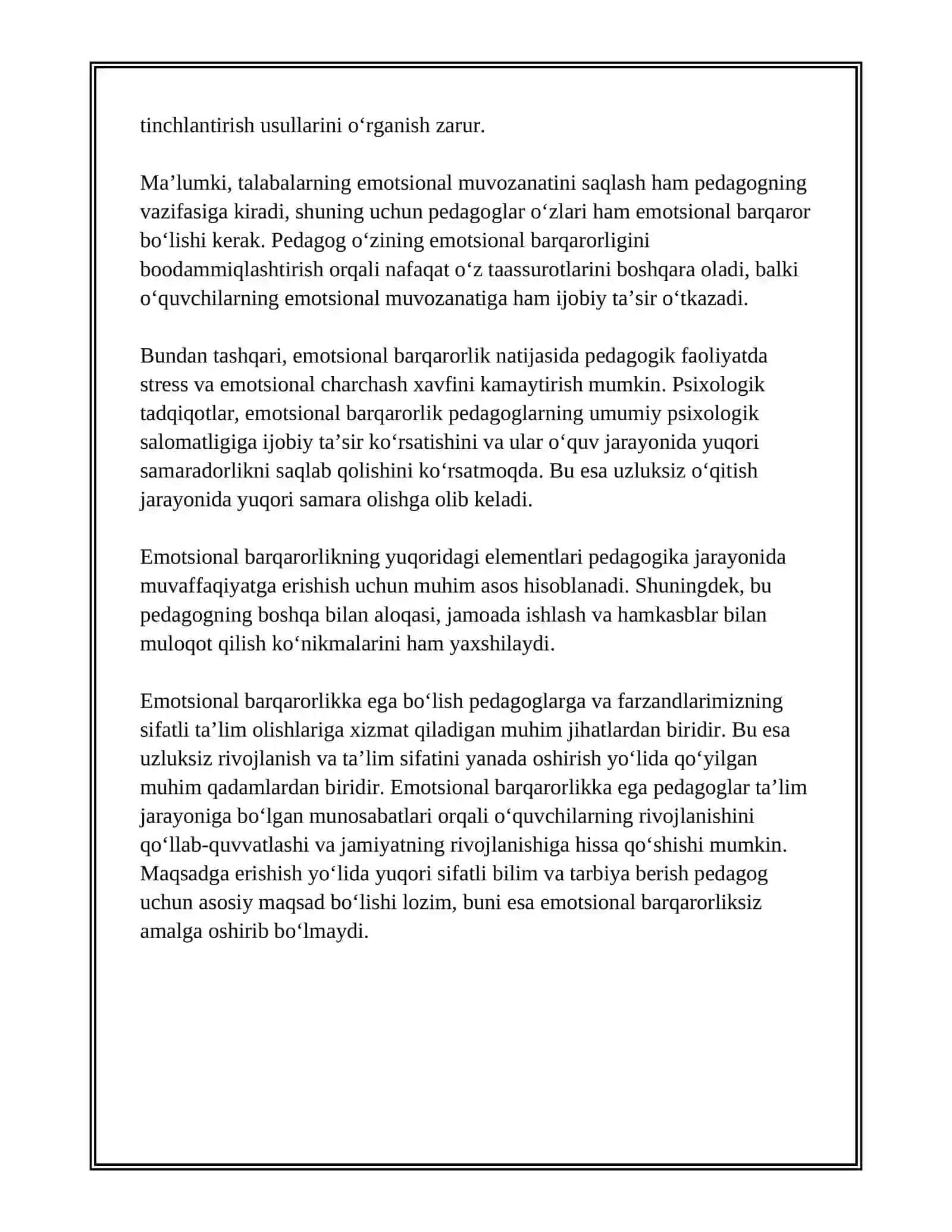 PEDAGOG SHAXSIGA QO‘YILADIGAN PSIXOLOGIK TALABLAR 4