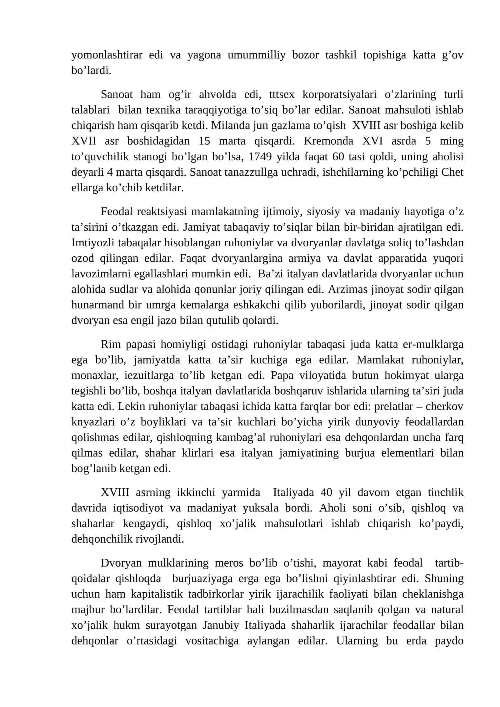 Italiya XVII asrning ikkinchi yarmi - XX asr boshida 4