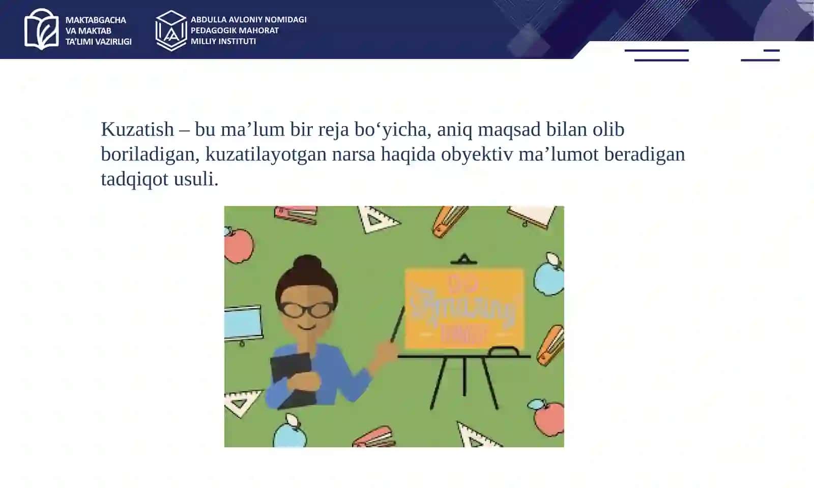Dars kuzatish va tahlil qilish 4