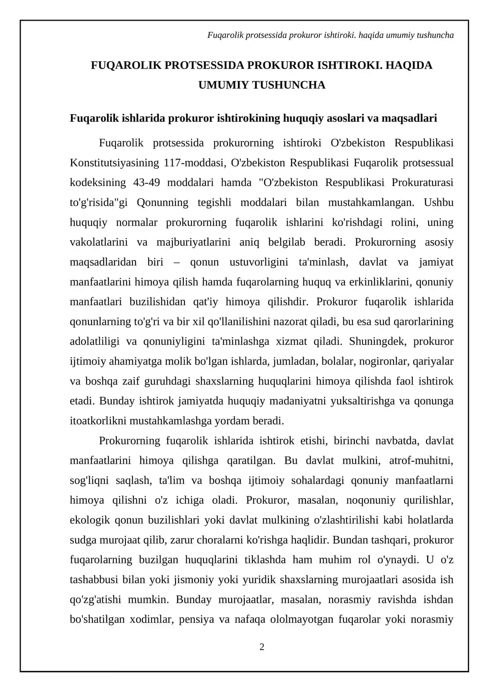Fuqarolik protsessida prokuror ishtiroki 4
