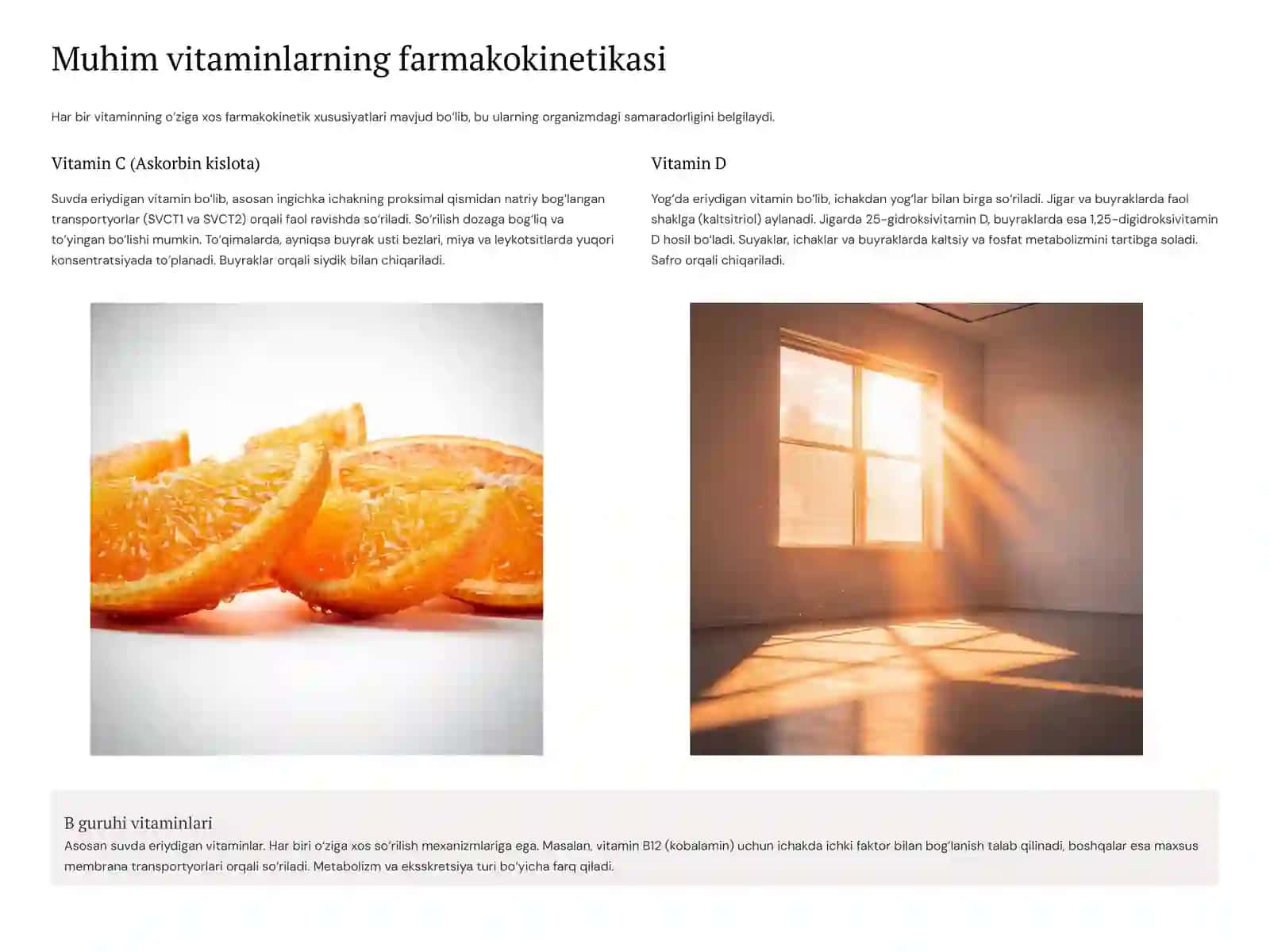 Gipovitaminozlarda qo‘llaniladigan preparatlar farmakokinetikasi 4