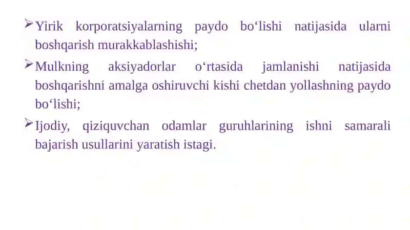 Menejment nazariyasining shakllanishi va rivojlanishi 4