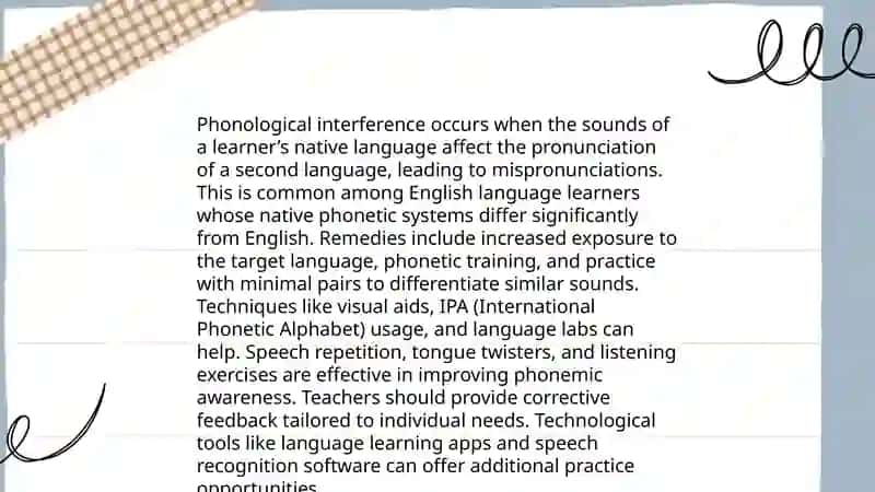 Comparative Typology in TEFL: Overcoming Native Language Interference 4