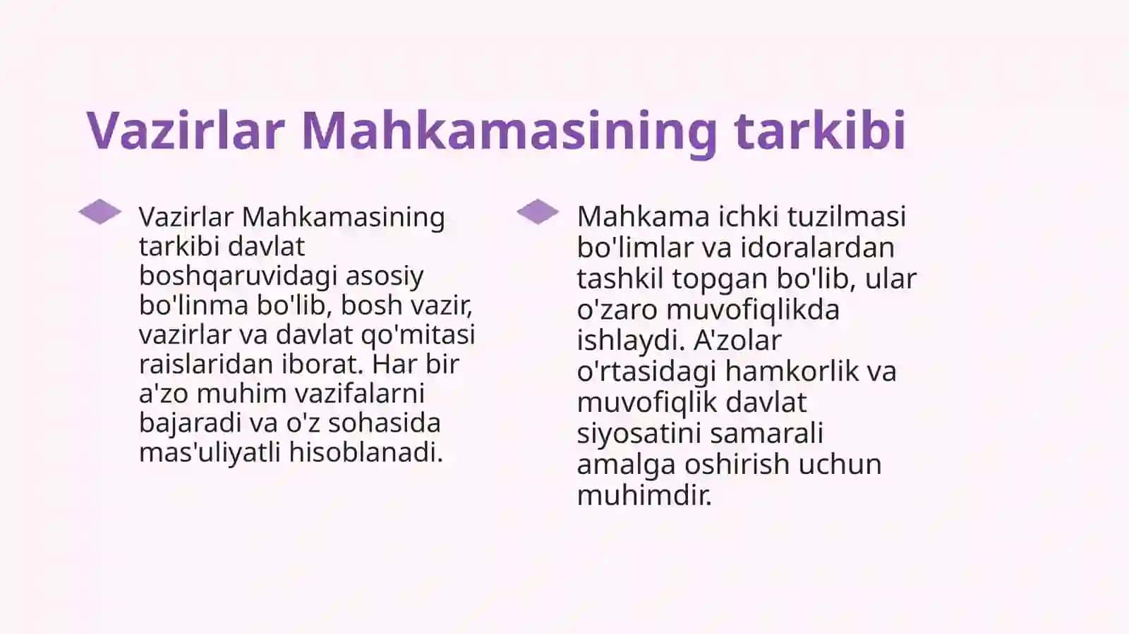 Vazirlar Mahkamasining tarkibi va uni shakllantirish tartibi 4