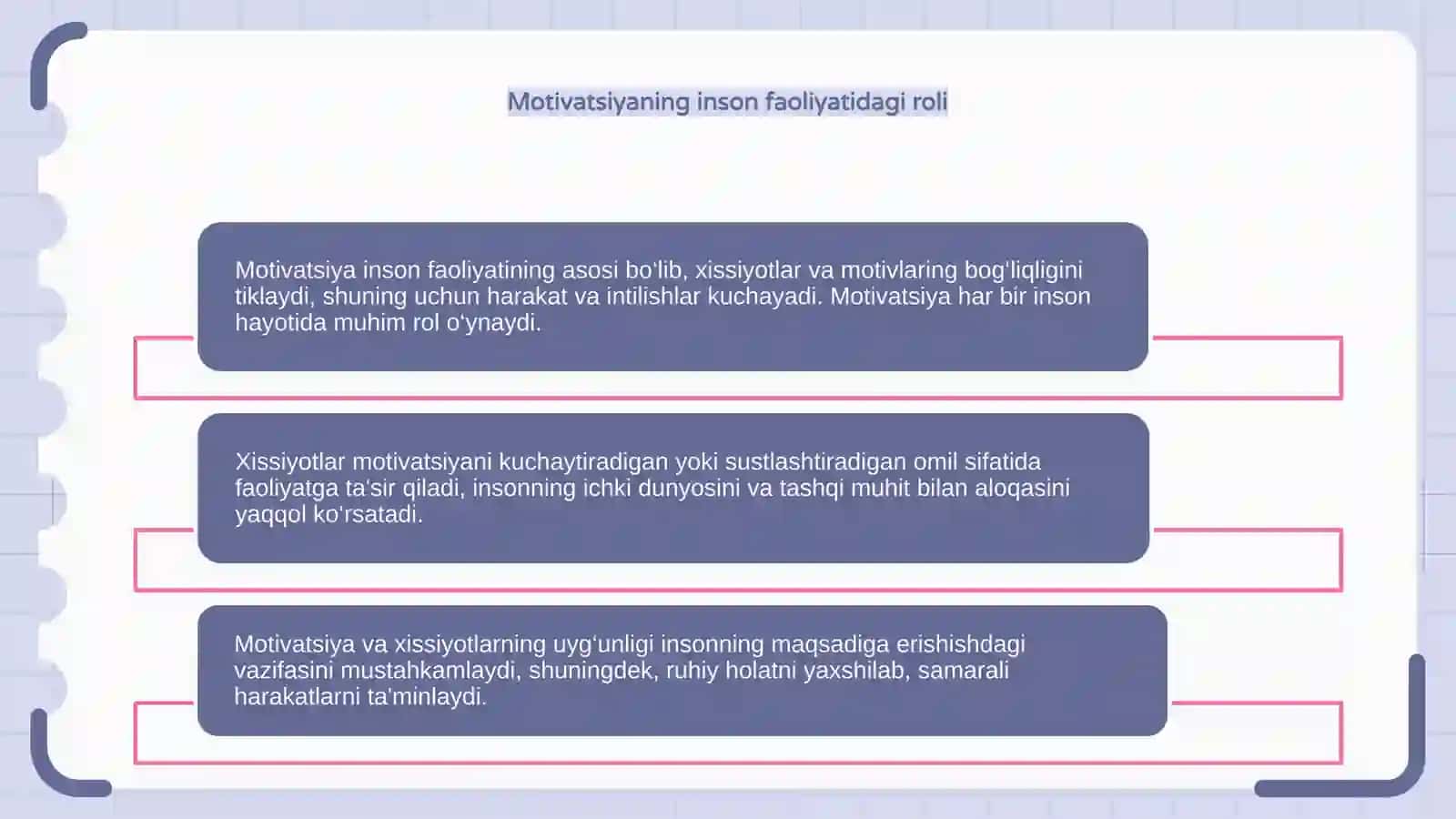 Motiv motivasiya va xissiyotning namoyon boʻlishi 4
