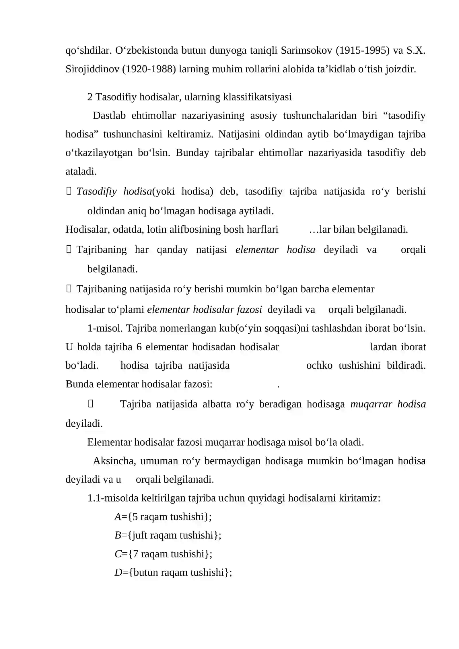 Ehtimollar nazariyasi 4