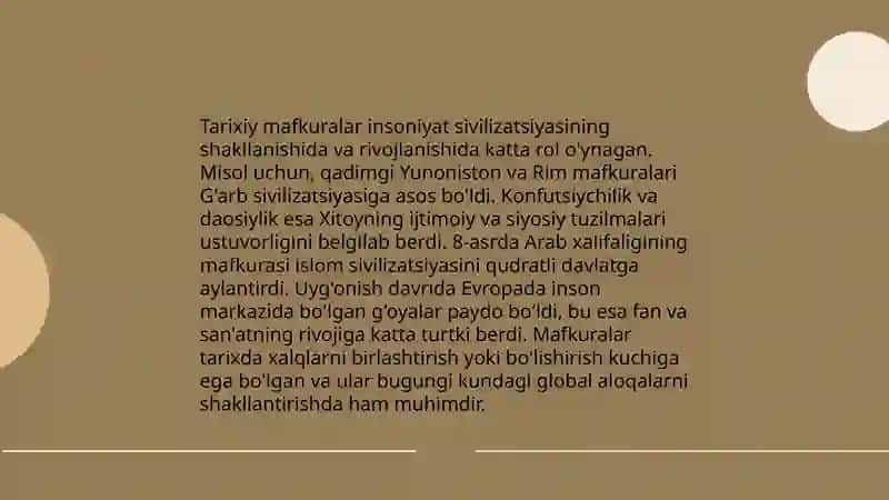 Mafkura va sivilizatsiya 4