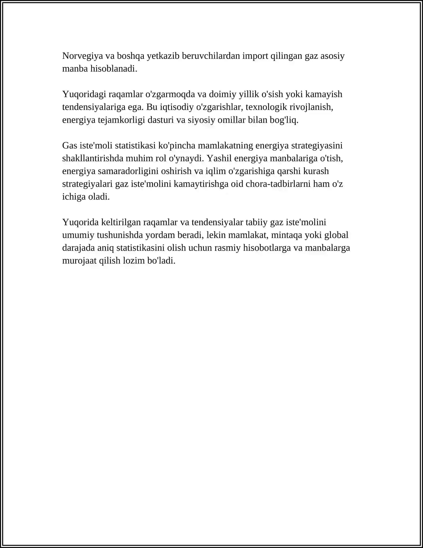 TURAR JOY BINOLARINI YILLIK GAZ SARFINI HISOBLASH 4