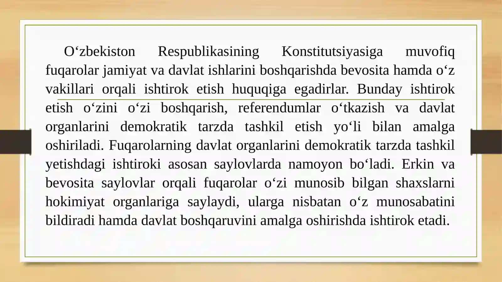 Saylov tushunchasi va uning yoshlar faoliyatidagi tutgan o`rni 4