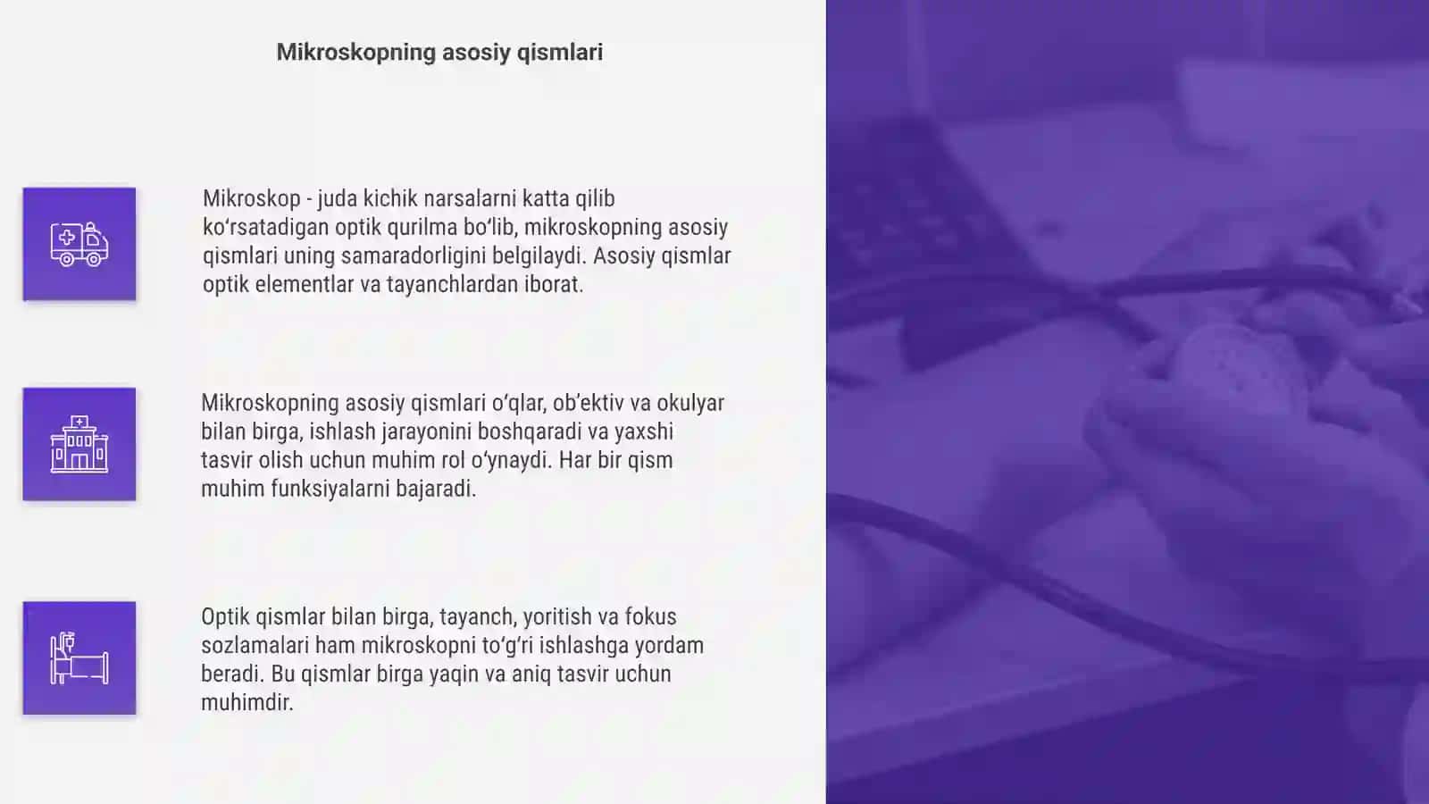 Mikroskop va uning tuzilishi 4
