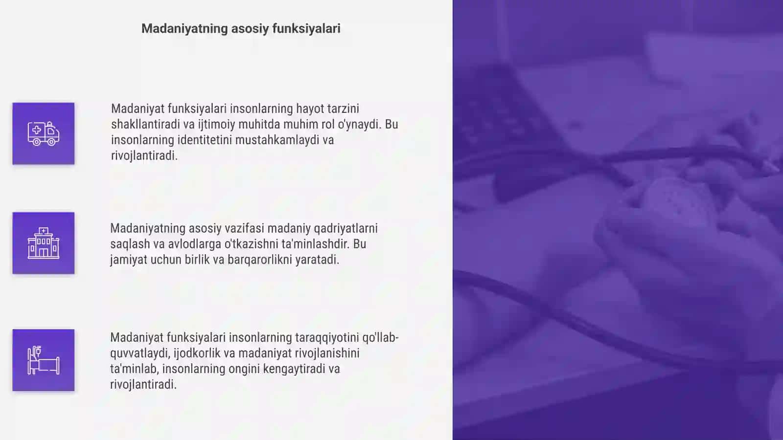 Madaniyat funksiyalari 4