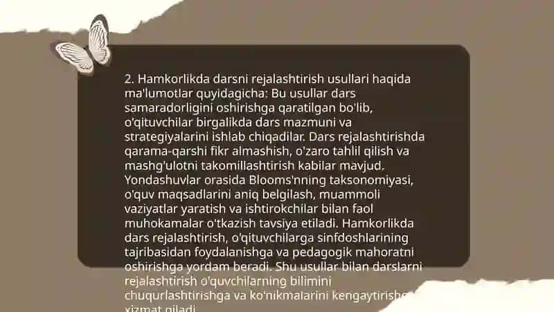 Tarbiyachi va oʻquvchi oʻzaro hamkorligi 4
