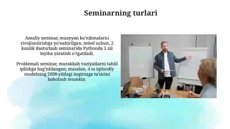 Seminar va uning o‘ziga xos xususiyatlari 4