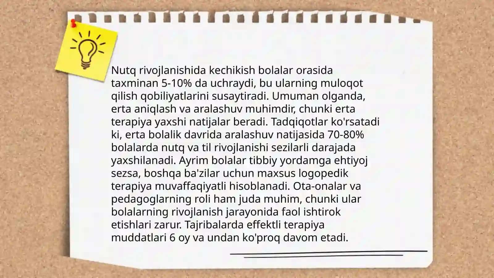 Nutqida Nuqsoni bo'lgan Bolalar uchun Bilish Jarayonlari Diagnostikasi Tahlili 4