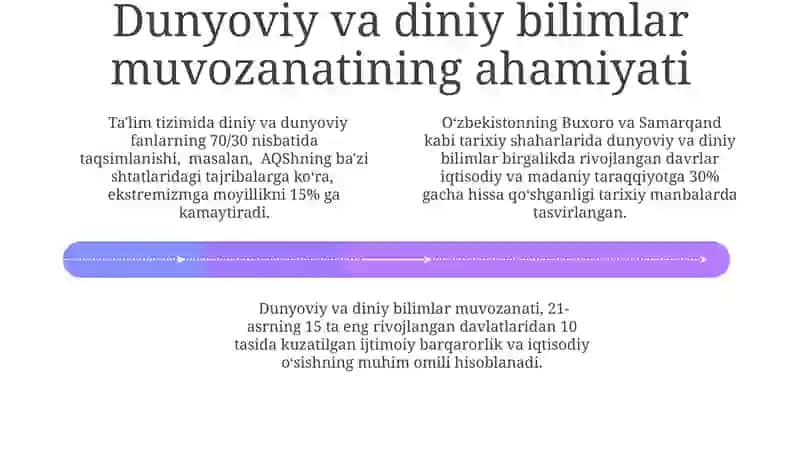 Dunyoviy va Diniy Bilimlar Mutanosibligining Ahamiyati 4
