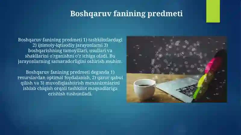 Menejment fani predmeti va vazifalari 4