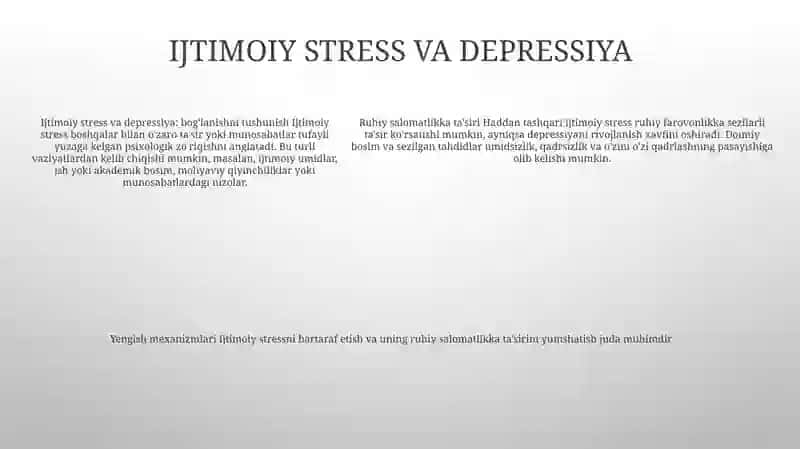 Ijtimoiy Stress Va Psixik Salomatlik 4
