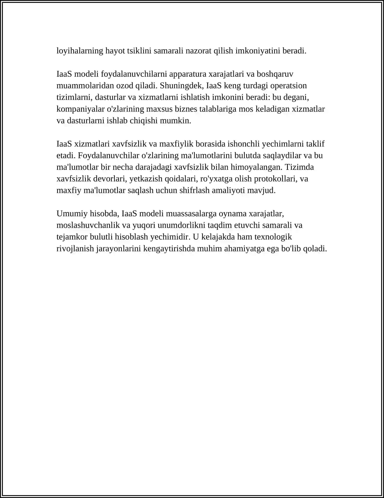 BULUTLI HISOBLASH MODELLARI 4