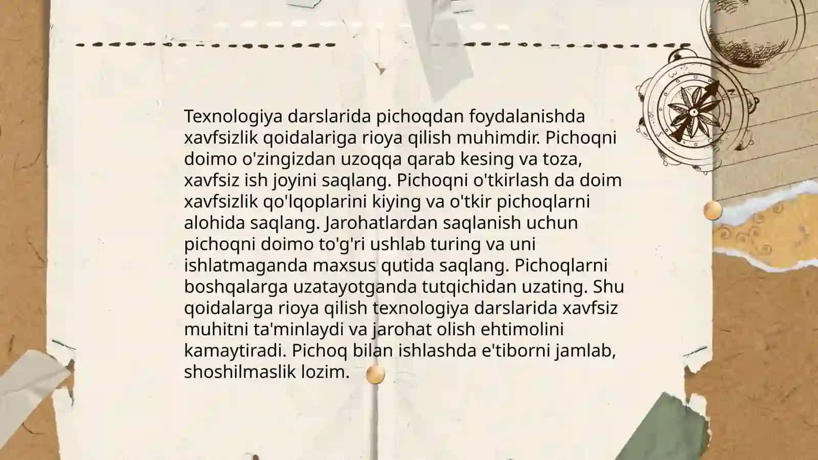Texnologiya darslarida ko'rgazmalilik metodi 4