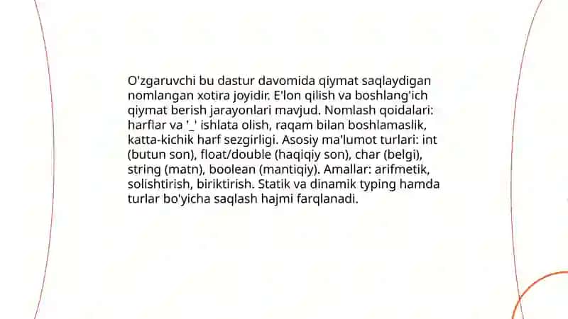 Dasturlash asoslari 4