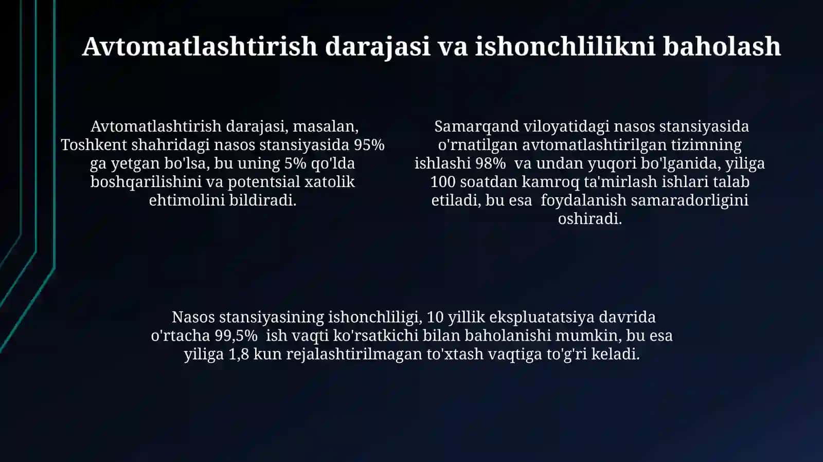NASOS QURILMASINING ASOSIY ISH KO'RSATKICHLARINI HISOBLASH 4
