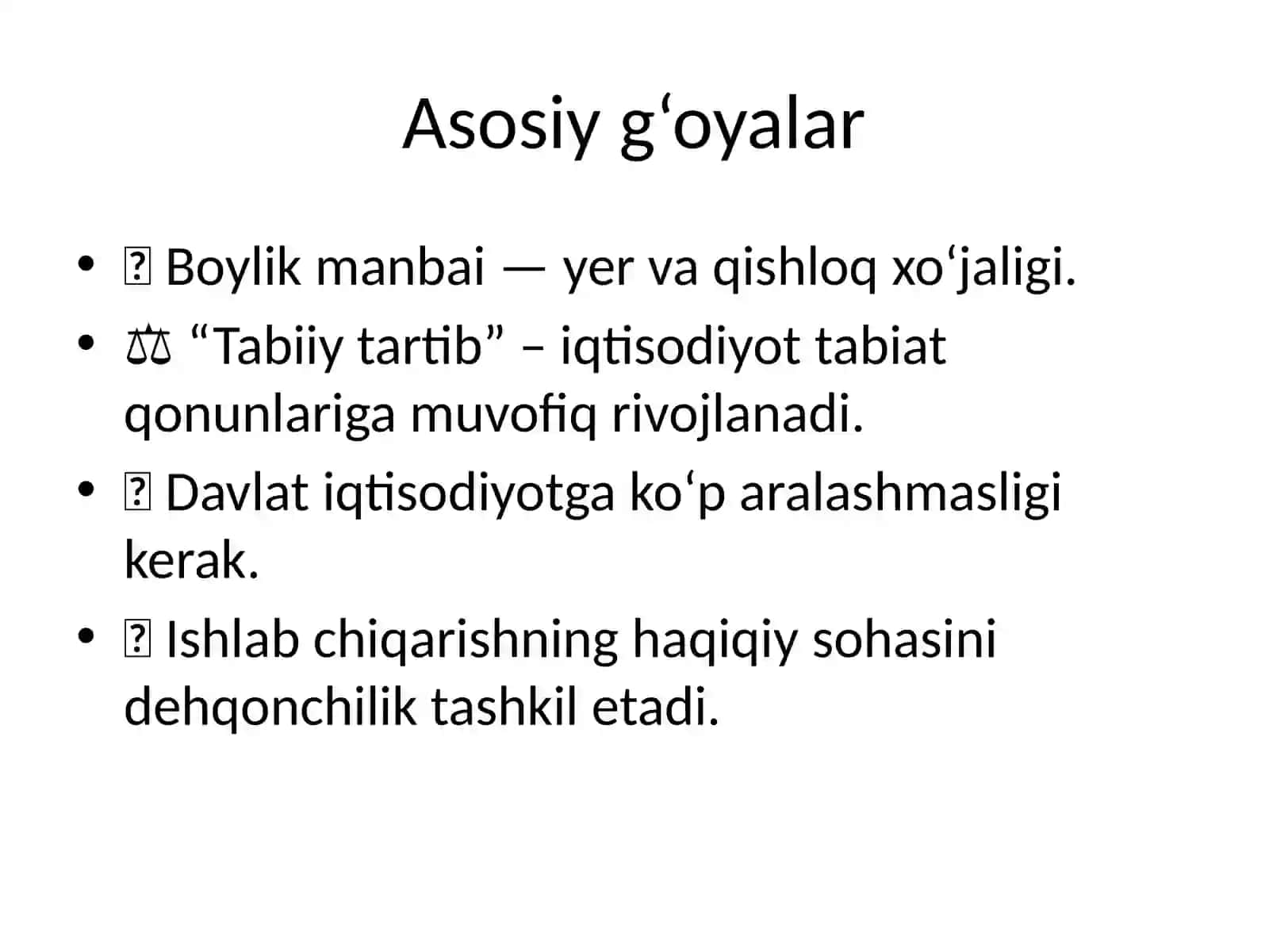 Fiziokratlar iqtisodiy ta’limoti 4
