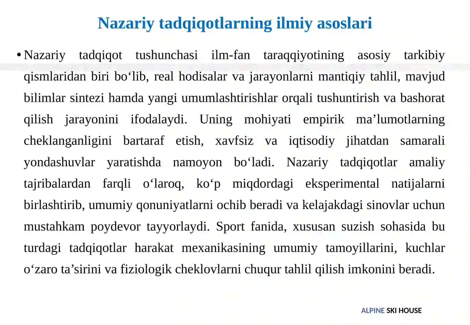 Nazariy va eksperimental tadqiqotlarni taqqoslash, ularning farqlarini tahlil qilish 4