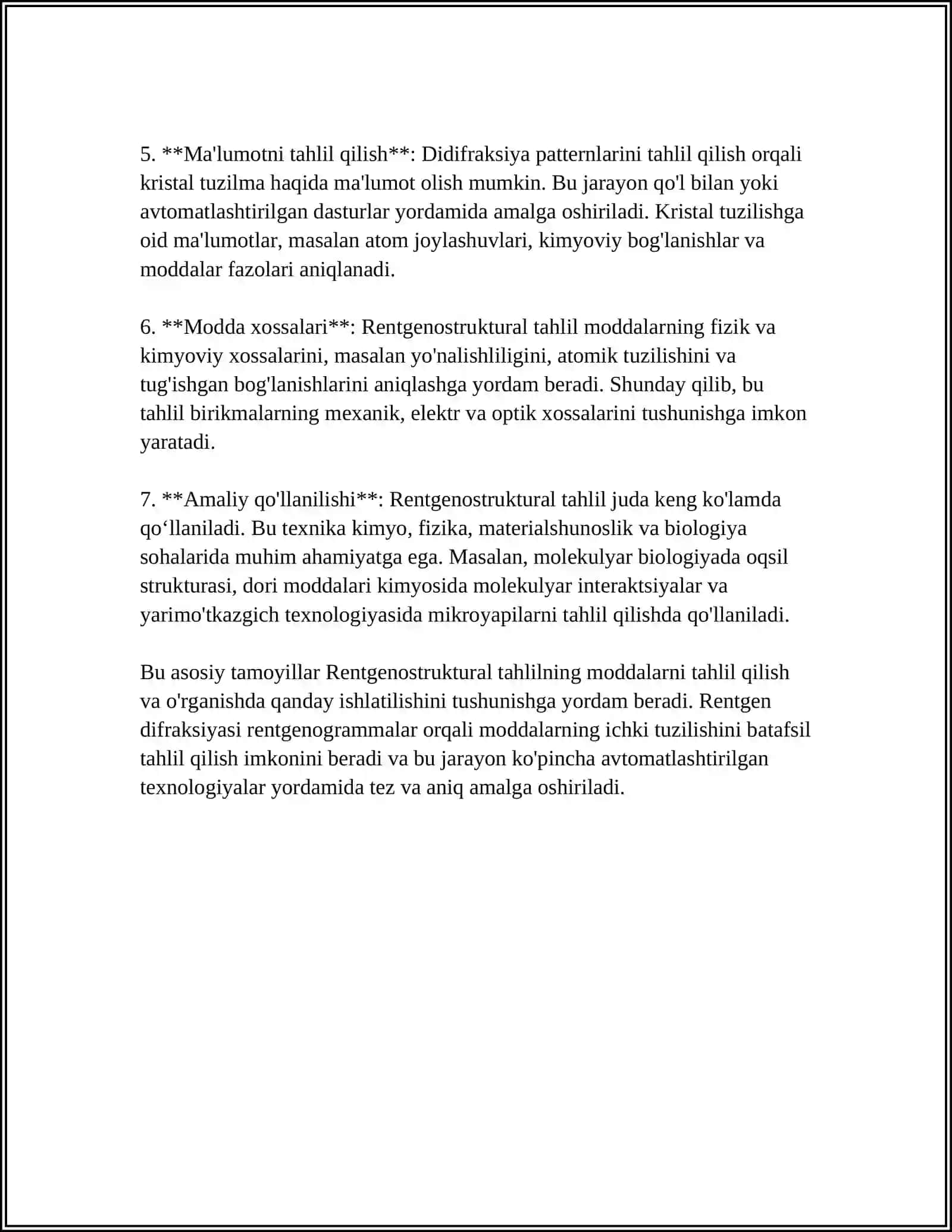 DORI VOSITALARINING RENTGENOSTRUKTURAL TAHLILI 4