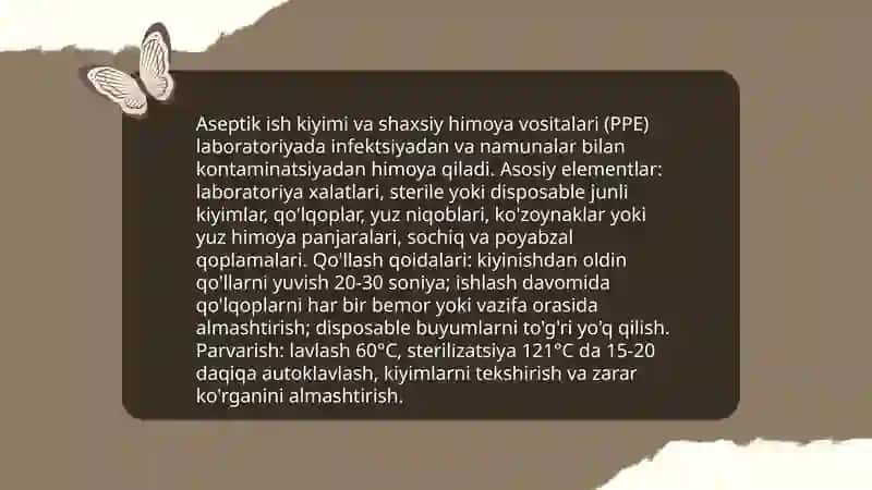 Aseptika qoidalari.Biologik mikroskopning tuzilishi va unda ishlash qoidalarini órganish 4