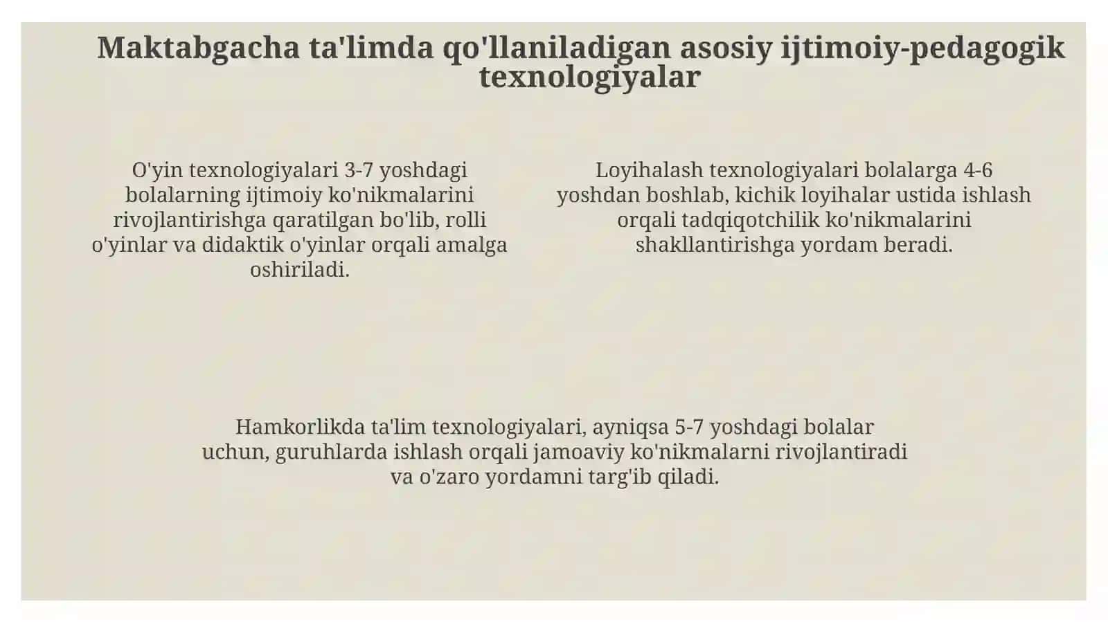 Maktabgacha tarbiya muassasalarida ijtimoiy pedagogik texnologiyalarni qòllash 4