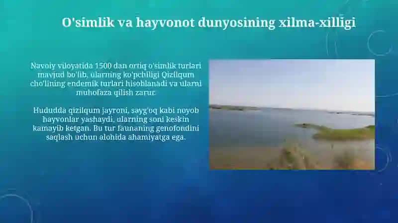 Navoiy viloyati ekologik turizm resurslari 4