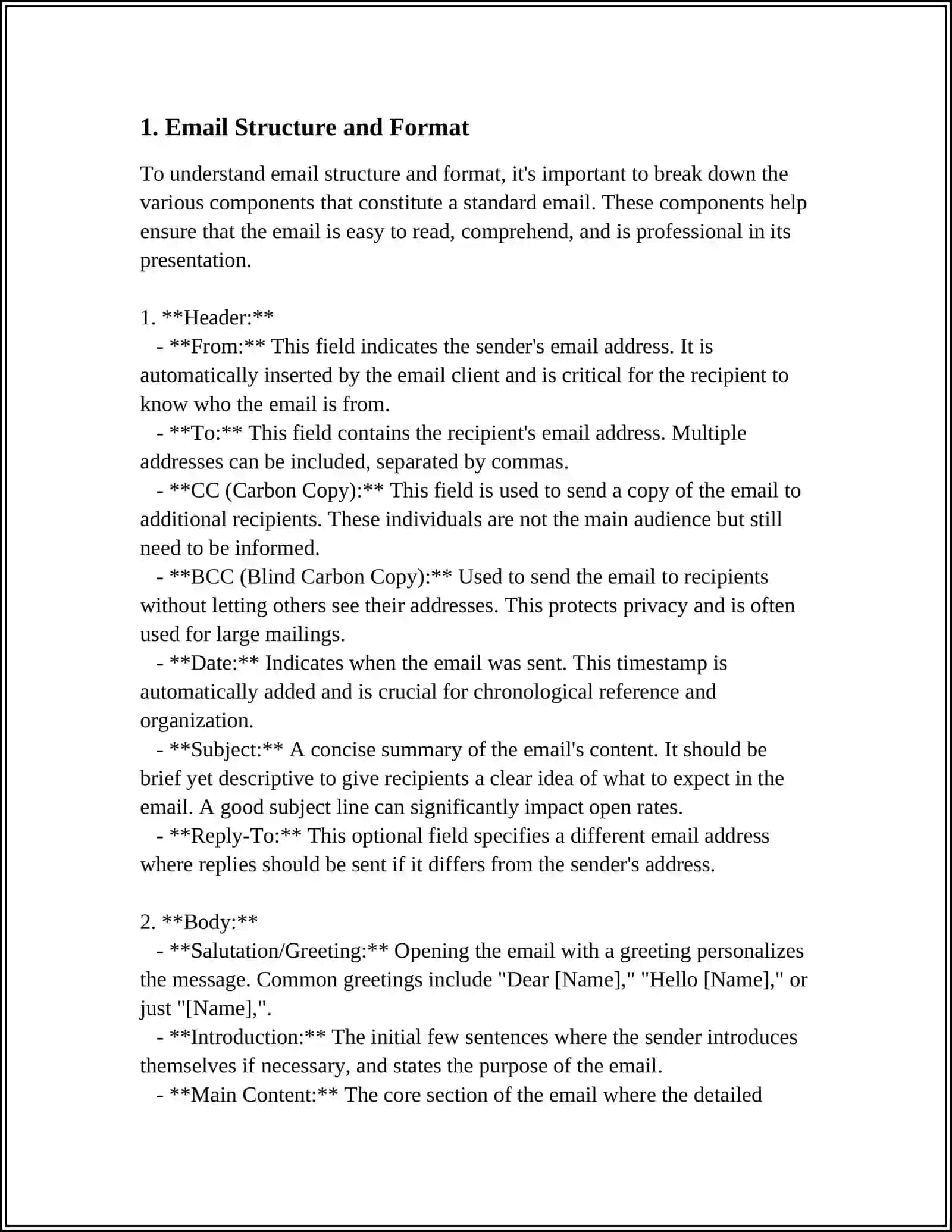 WRITING AN E-MAIL 4