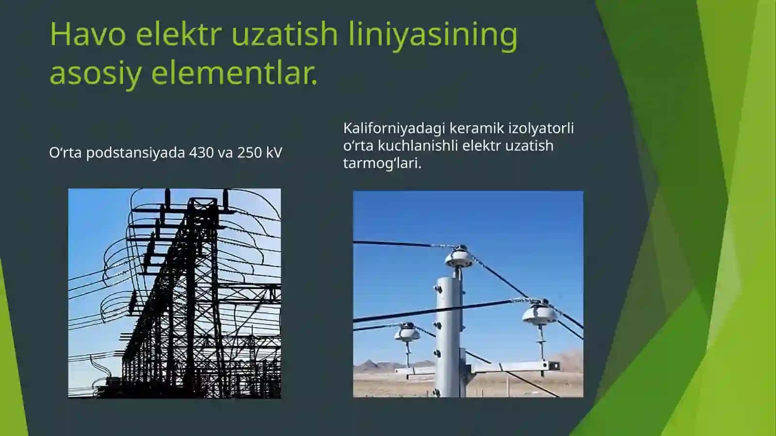 Havo elektr uzatish liniyalarining konstruksiyasi 4