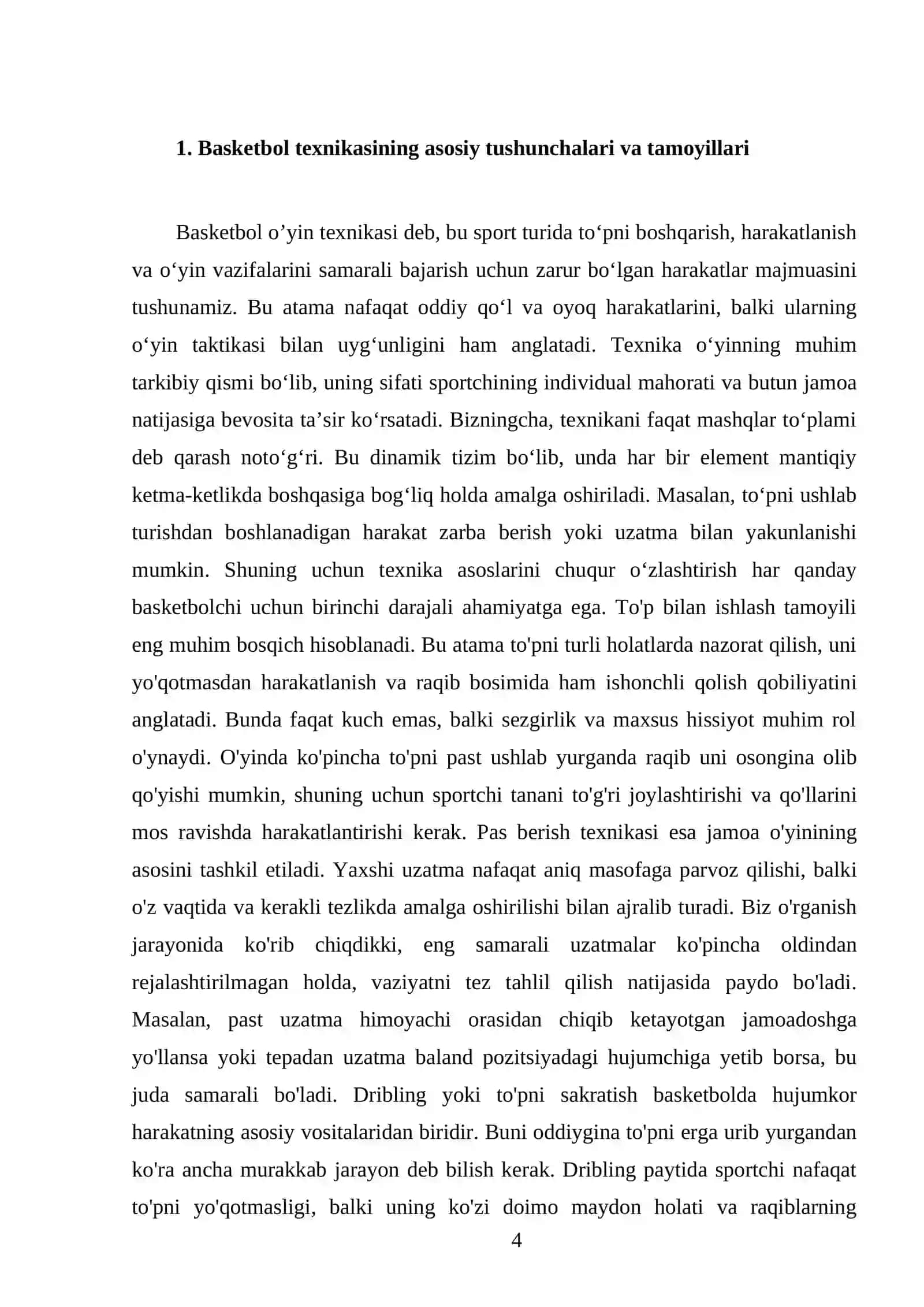 Basketbol o’yin texnikasi 4