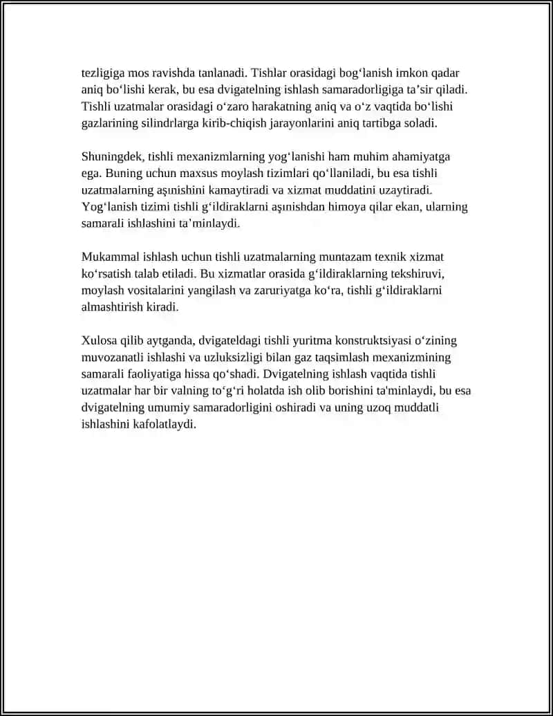 DVIGATELLARDA GAZ TAQSIMLASH MEXANIZMINING YURITMALARI 4