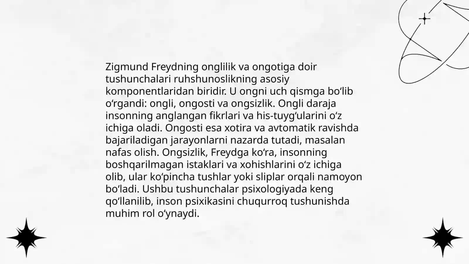 Shaxs rivojlanishiga psixoanalitik yondashuv (Z.Freyd, A.Freyd, M.Klyayn) 4