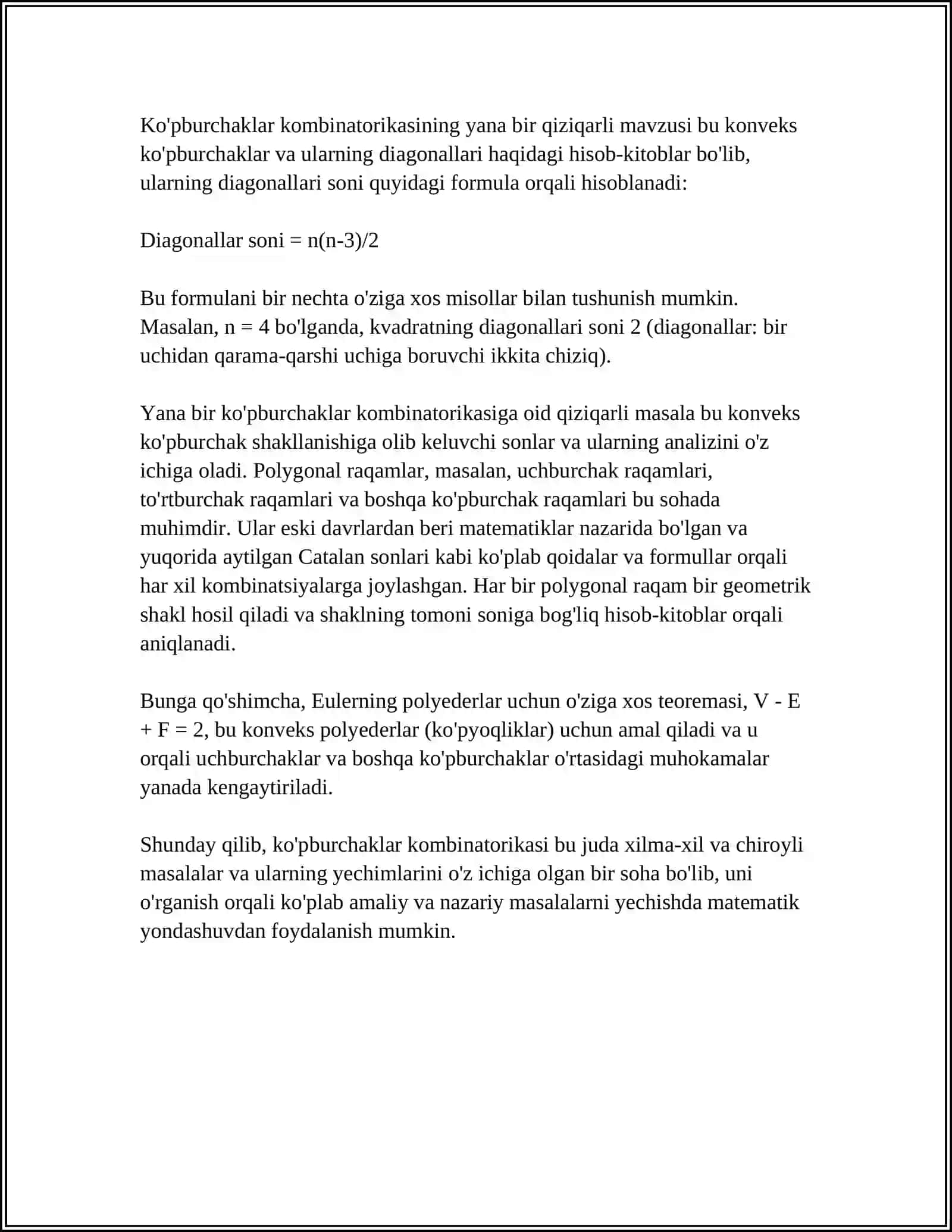 KOMBINATORIKA INDUKSIYA VA MATEMATIK MANTIQ ELEMENTLARI 4