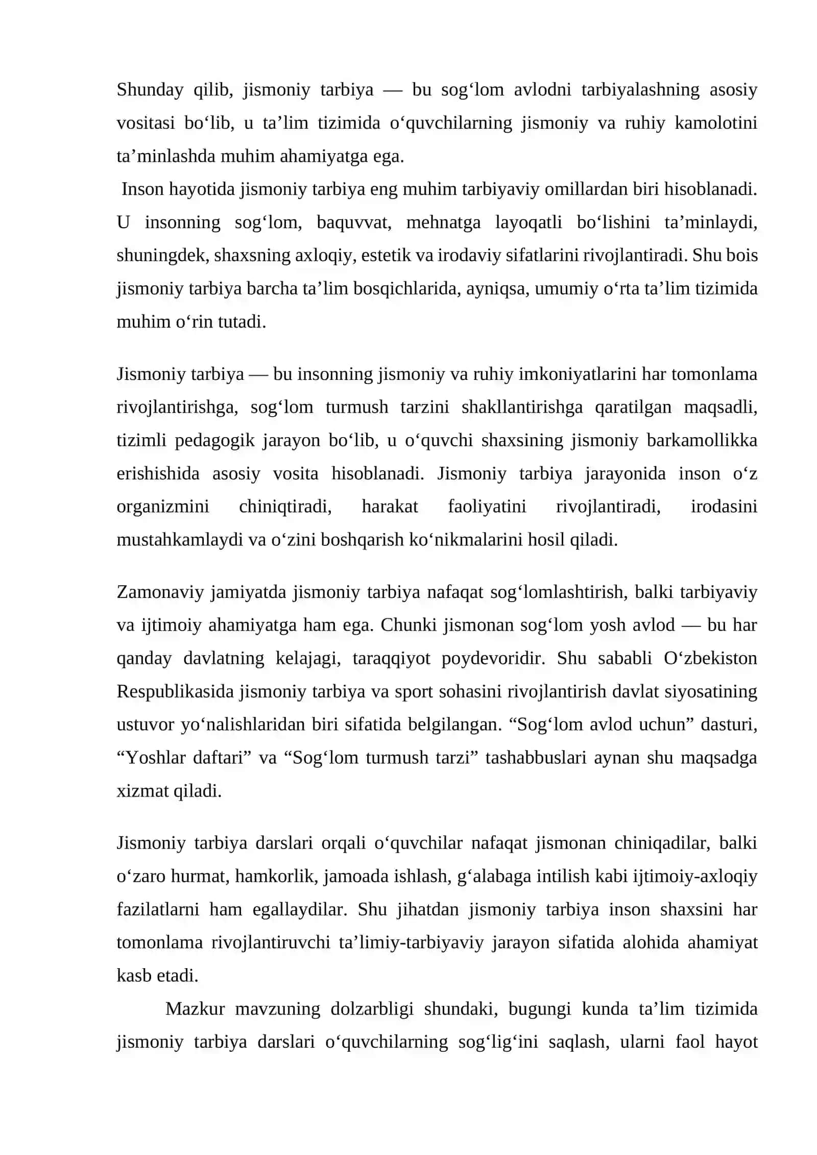 Maxsus va tayyorlov guruhlari bilan jismoniy tarbiya 4