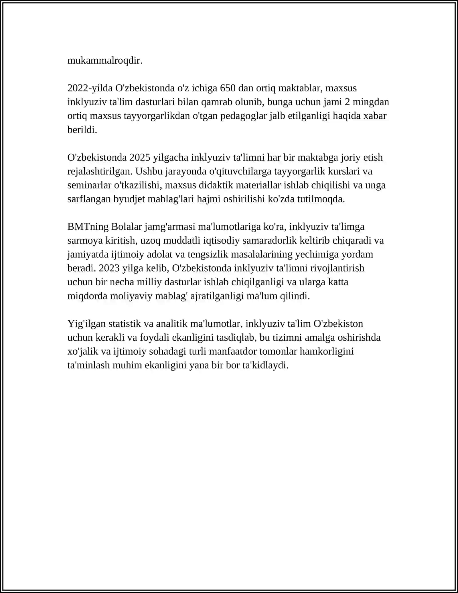 MUSTAQIL ISH Mavzu: INKLYUZIV TA’LIM SHAROITIDA PSIXOLOGIK-PEDAGOGIK YONDASHUVLAR HARRIET TUBMAN 4