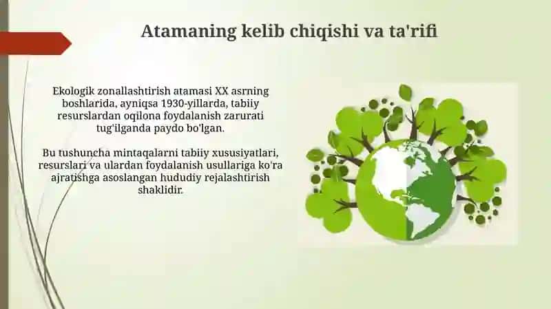 Ekalogik zonalashtirishning kelib chiqishi Rivojlanish bosqichlari va an’analari 4