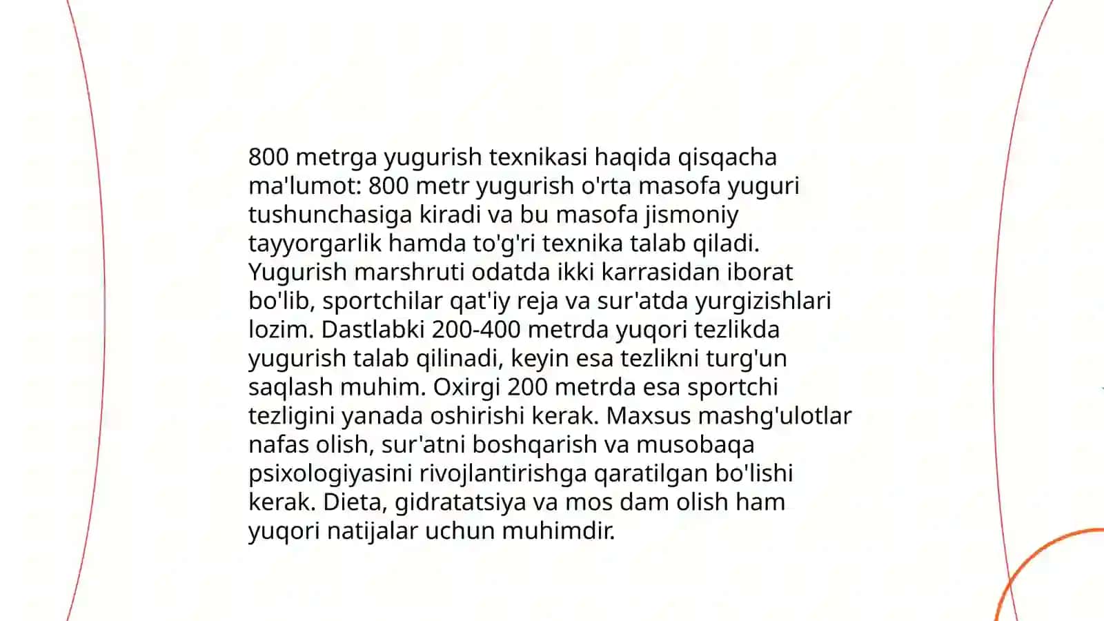 O'rta masofaga yugurish texnikasi 4